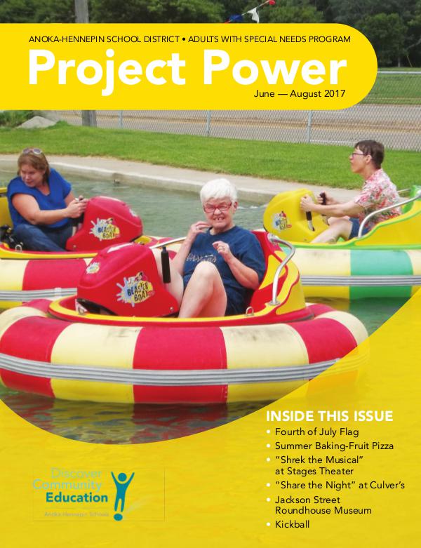 Community Education - current class catalogs Project Power - Summer 2017