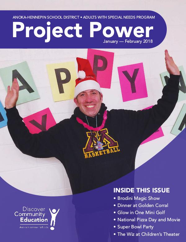 Community Education - current class catalogs Project Power - Winter 2017-18