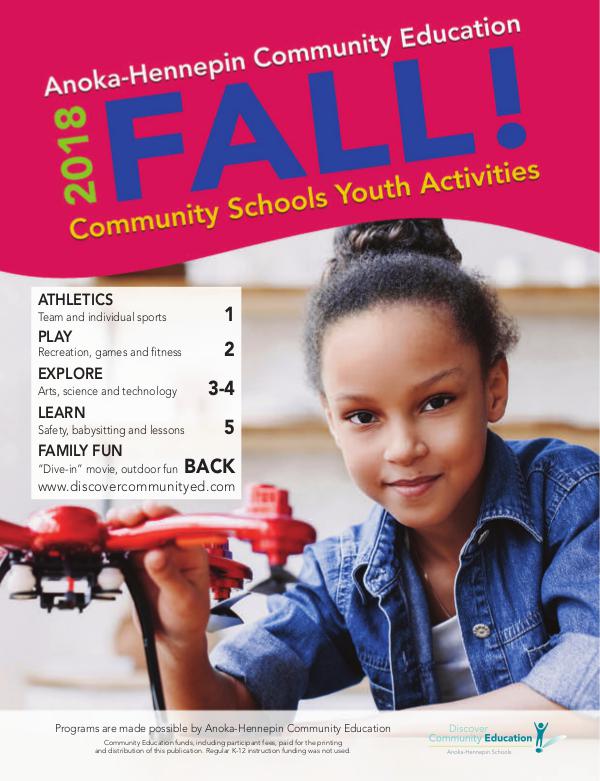 Youth activities and classes - fall 2018