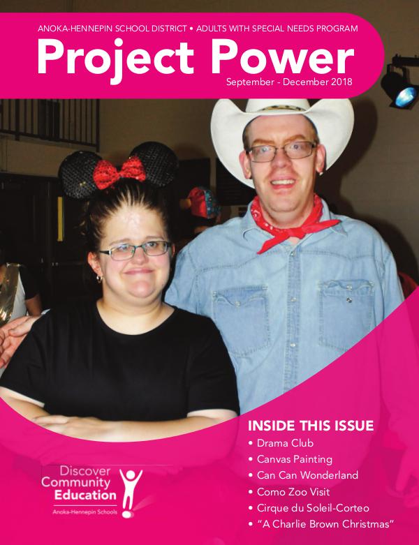 Community Education - current class catalogs Project Power - Fall 2018
