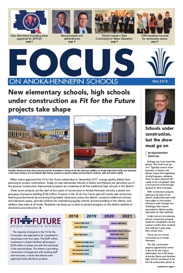 Newsletters 2018-19 Focus newsletter, [2] Fall