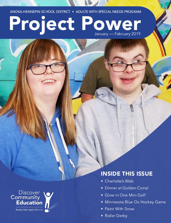Community Education - current class catalogs Project Power - Winter 2019