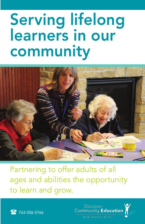 Community Education program brochures Serving lifelong learners in our community