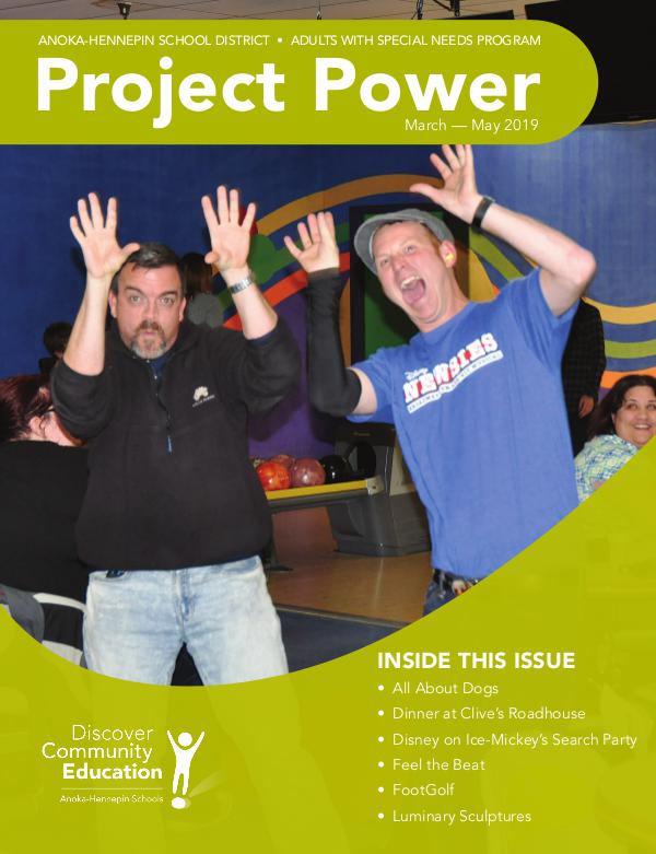 Community Education - current class catalogs Project Power - Spring/Summer 2019