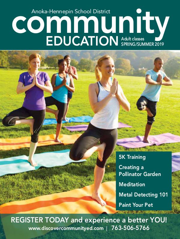Community Education - current class catalogs Adult activities and classes - Spring/summer 2019