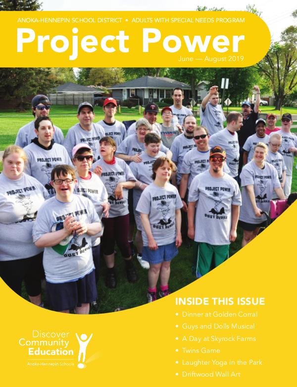 Community Education - current class catalogs Project Power - Summer 2019