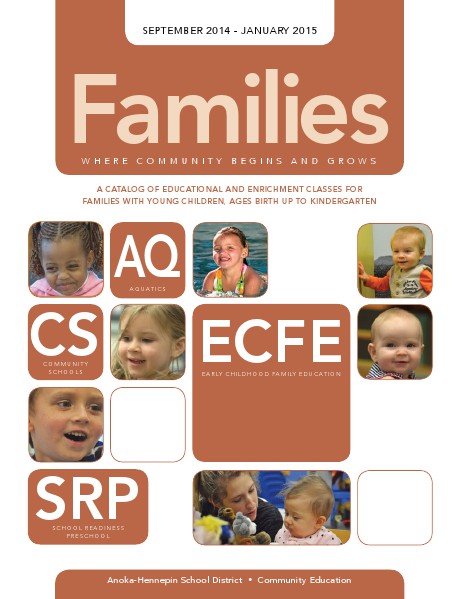 Community Education - current class catalogs Families - Fall 2014