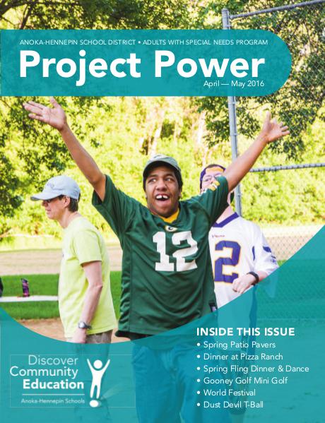 Community Education - current class catalogs Project Power - Spring 2016