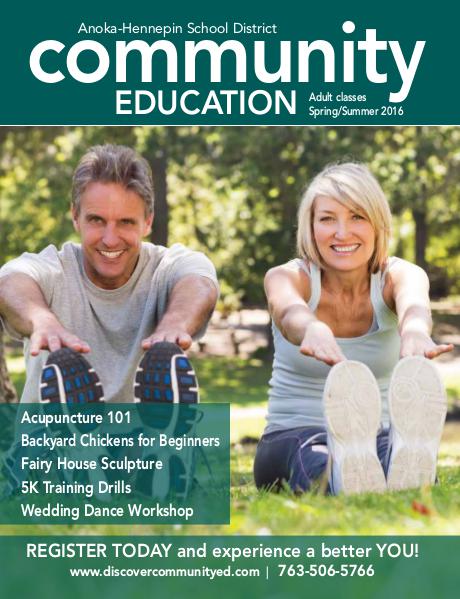 Community Education - current class catalogs Adult activities and classes - Spring/Summer 2016