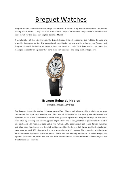 Breguet Watches Vol -1
