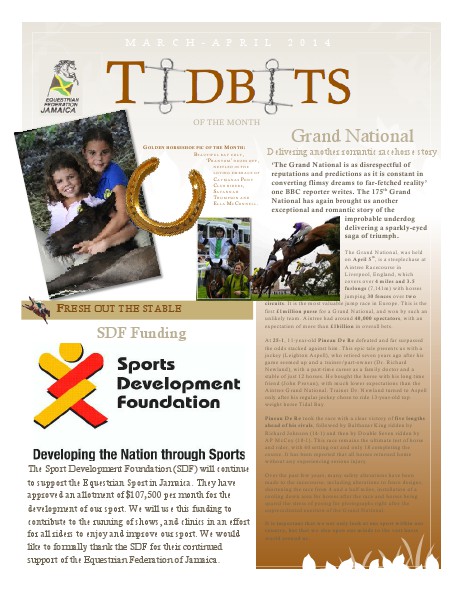 Tidbits of the Month - Equestrian Federation of Jamaica March - April 2014