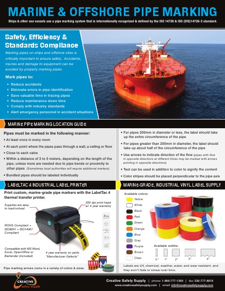 Marine and Offshore Pipe Marking Guide April 2014