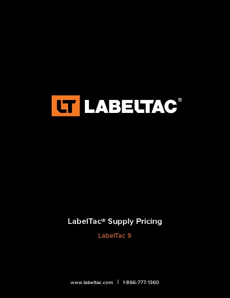 LabelTac 9 Thermal Printer Price List April 2014