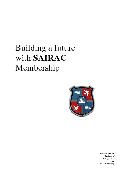 Building a Future with SAIRAC Membership 2.2.1