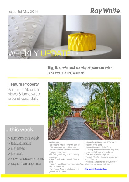 Weekly Update Issue 1st May 2014