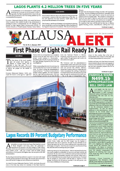 Alausa Alert January 2013