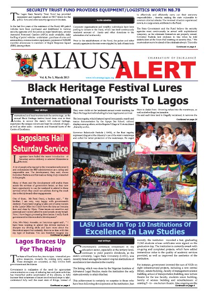 Alausa Alert MARCH 2013