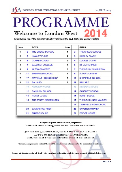 ISA London West Athletics - Draft 4