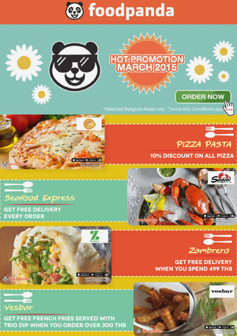 foodpanda monthly e-deal brochure -E-DEALS| MARCH-