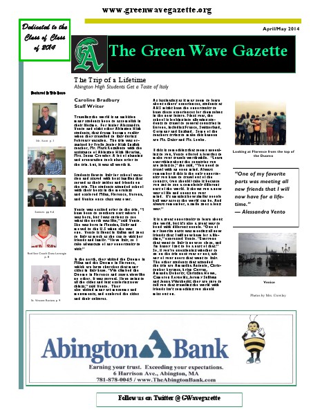 The Green Wave Gazette April/May 2014