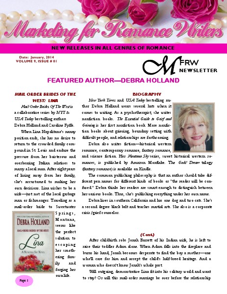 Marketing For Romance Writers Newsletter January. 2014