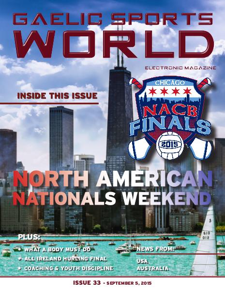 GAELIC SPORTS WORLD Issue 33 – September 4, 2015