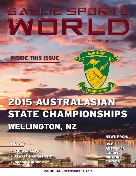 GAELIC SPORTS WORLD Issue 34 – September 19, 2015