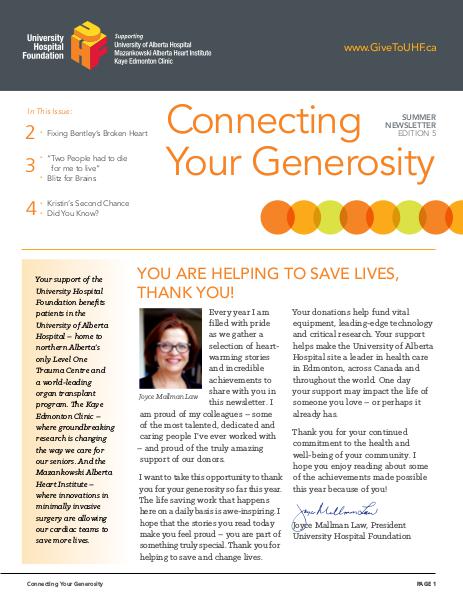 Connecting Your Generosity - Vol 5 (Summer 2016) 5