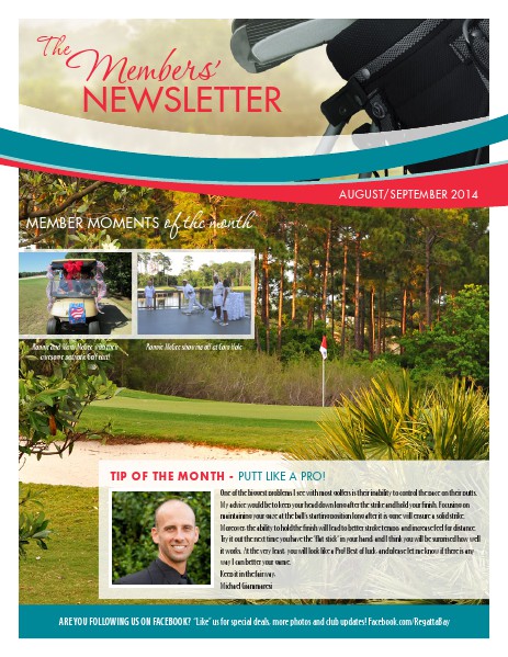 Regatta Bay Club Newsletter August-September 2014