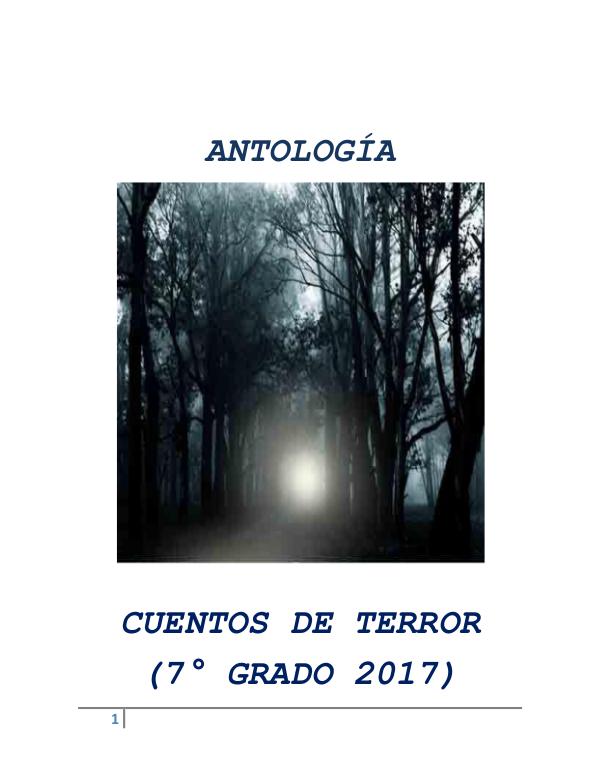 Antología de Cuentos de Terror - 7° Grado CUENTOS 7MO