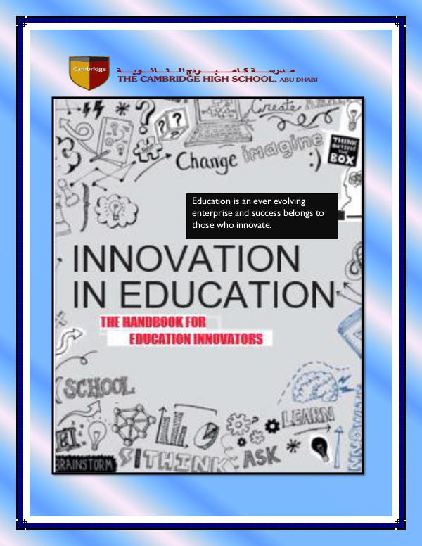 Innovation Handbook for CHS INNOVATION LEADERSHIP HANDBOOK