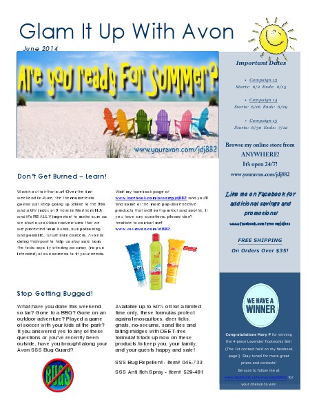 June Avon Newsletter.pdf June 2014