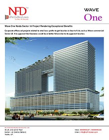 Wave One Sector 18 Noida Is a Pioneering Business