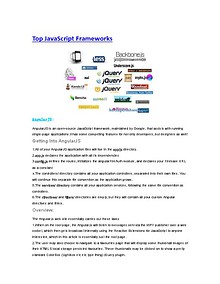 Top JavaScript Frameworks