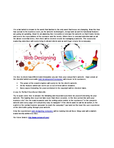 Exquisite Web designing company Ensures Their Every Website to Swing 1