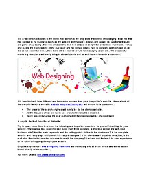Exquisite Web designing company Ensures Their Every Website to Swing