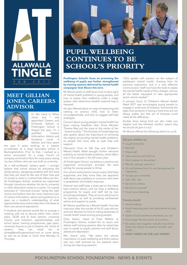 Pocklington School - Allawalla Tingle February 2017