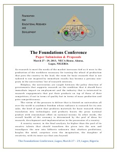 Foundations Conference News 1.No.1.2012