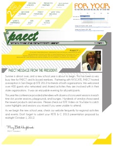 PAECT Fall Newsletter Fall 2012