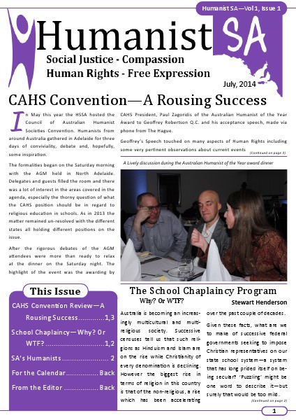Humanist Pages July 2014