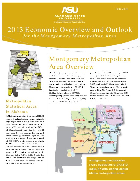 Economic Overview and Outlook for the Montgomery Metropolitan Area June 2014