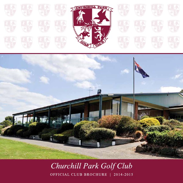 Churchill Park Golf Club Brochure 2014