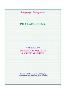 Phaladeepika - Appendix 6