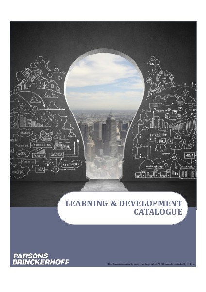 Parsons Brinckerhoff China Region Learning and Development e-Catalogue 2014