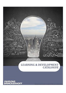 Parsons Brinckerhoff China Region Learning and Development e-Catalogue