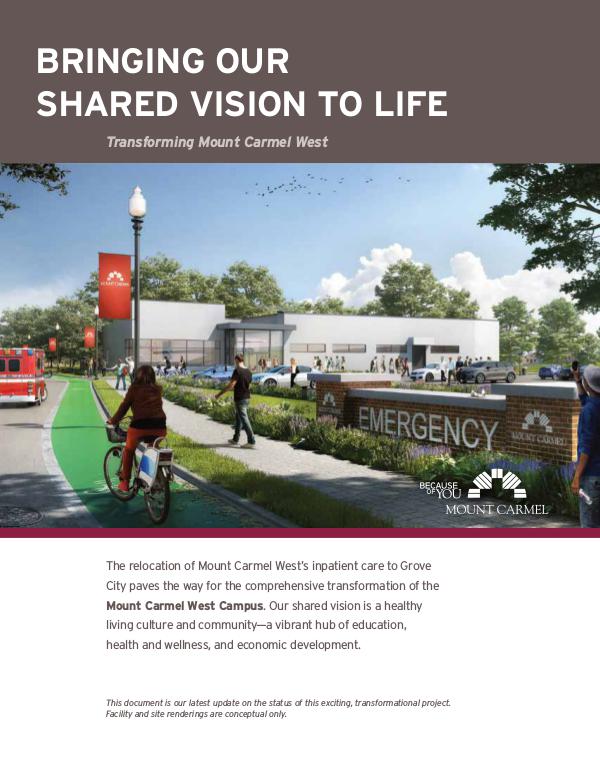 Mount Carmel Health System Bringing Our Shared Vision to Life