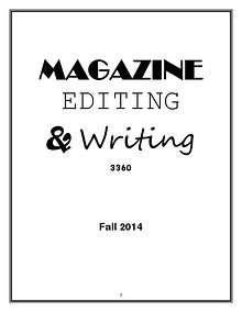 Magazine Editing & Writing 3360