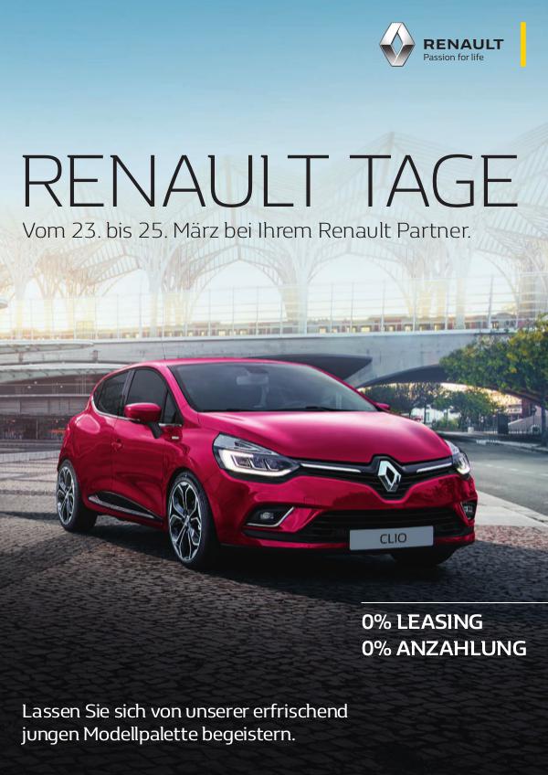 Renault Tage Vom 23. bis 25. März bei Ihrem Renault Partner