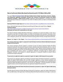 Natural Surfactants & Bio-Based Surfactants Market