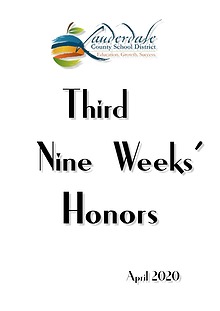 LCSD Third Nine Weeks' Honors 2020